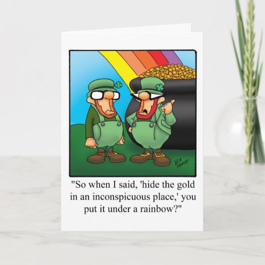 Grappige gelukkige St. Patrick's Day kaart (Voorkant)
