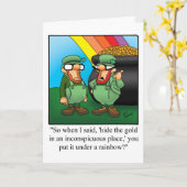 Grappige gelukkige St. Patrick's Day kaart (Gele Bloem)