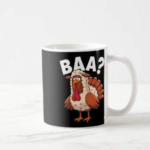 Grappige gelukkige Thanksgiving kalkoen een lam ko Koffiemok