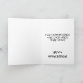 Grappige gelukkige trouwdag kaart (Binnen)