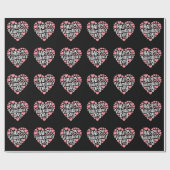 Grappige Gelukkige Valentijnsdag Hart Liefde Valen Cadeaupapier (Vlak)