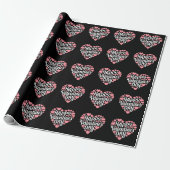 Grappige Gelukkige Valentijnsdag Hart Liefde Valen Cadeaupapier (Uitgerold)