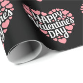 Grappige Gelukkige Valentijnsdag Hart Liefde Valen Cadeaupapier (Rol Hoek)