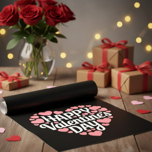 Grappige Gelukkige Valentijnsdag Hart Liefde Valen Inpakpapier Vel