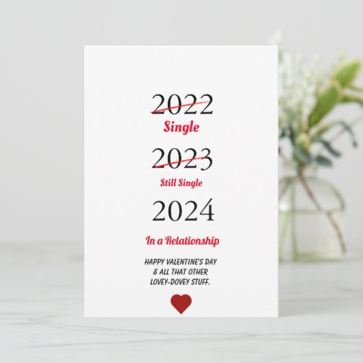 Grappige gelukkige Valentijnsdag vakantiekaart Feestdagenkaart (Staand voorkant)