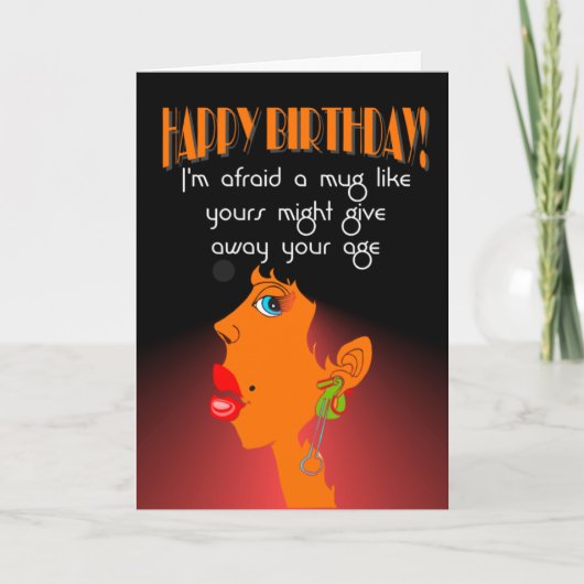 Grappige gelukkige verjaardag belediging kaart (Voorkant)