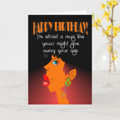 Grappige gelukkige verjaardag belediging kaart (Gele Bloem)