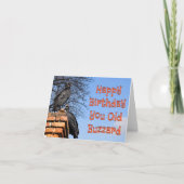 Grappige GELUKKIGE VERJAARDAG JIJ OUDE BUZZARD Kaart (Voorkant)