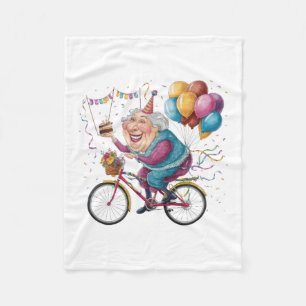 Grappige Gelukkige Verjaardag Oma Cadeau Fietsen O Fleece Deken