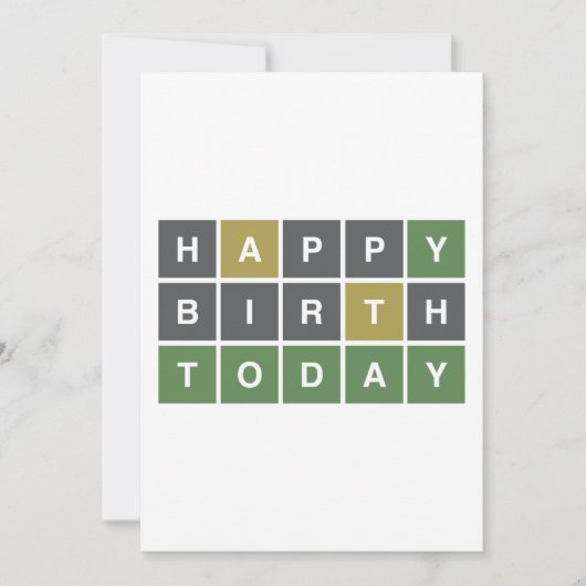 Grappige Gelukkige Verjaardag Vandaag Wereld Feestdagenkaart (Voorkant)