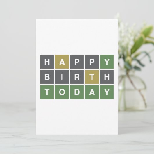 Grappige Gelukkige Verjaardag Vandaag Wereld Feestdagenkaart (Staand voorkant)