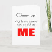 Grappige gelukkige verjaardag wens leeftijd vergel kaart (Voorkant)