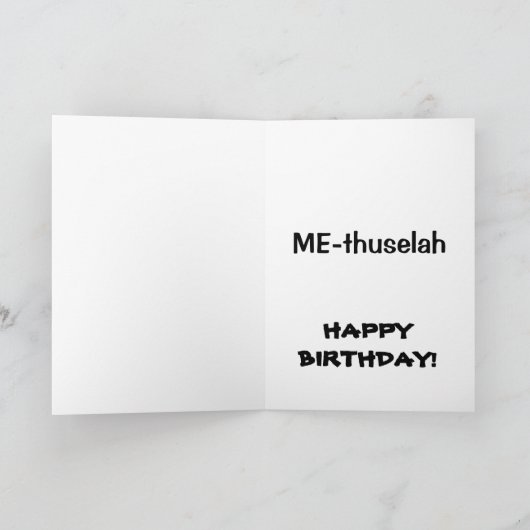 Grappige gelukkige verjaardag wens leeftijd vergel kaart (Binnen)