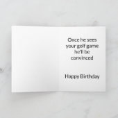 Grappige gelukkige verjaardagswens aan golvende br kaart (Binnen)