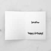 Grappige gelukkige verjaardagswens kaart (Binnen)