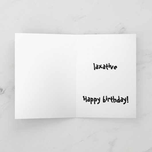 Grappige gelukkige verjaardagswens kaart (Binnen)