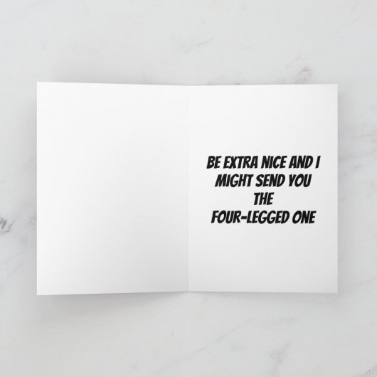 Grappige gelukkige verjaardagswens kaart (Binnen)