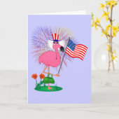 Grappige Gelukkige vierde van het Wenskaart van Kaart (Gele Bloem)