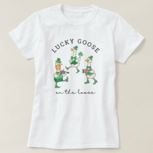 Grappige Geluks Dansende Ganzen St Patrick's T-shirt