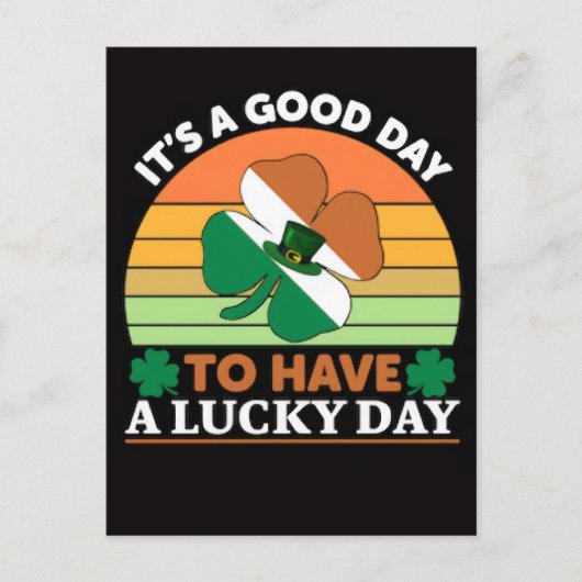 Grappige Geluks Gans St. Patrick's Dag Ontwerp Briefkaart (Voorkant)