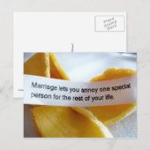 Grappige gelukskoekje huwelijk grap briefkaart (Voorkant / Achterkant)