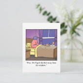 Grappige gelukwunschkaart met humor voor een jubil briefkaart (Staand voorkant)