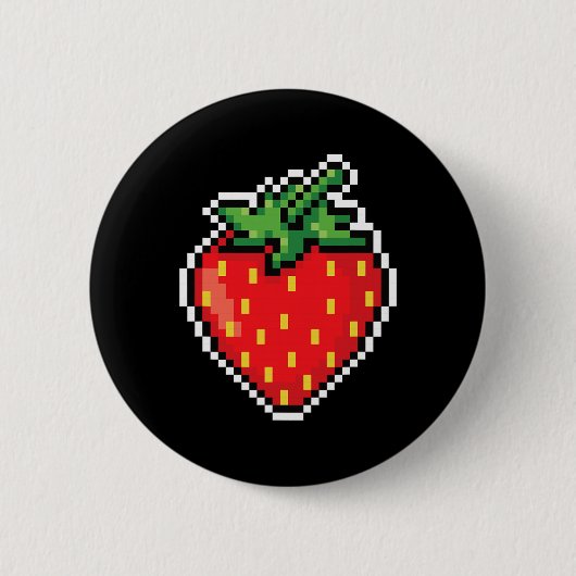Grappige gemakkelijke Halloween kostuum Pixel Stra Ronde Button 5,7 Cm (Voorkant)