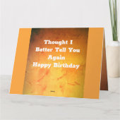 Grappige gemarmerde gouden Kaart (Achterkant)