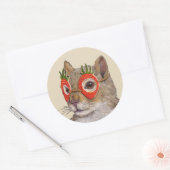 Grappige gemaskerde eekhoorn stickers (Envelop)