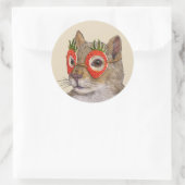 Grappige gemaskerde eekhoorn stickers (Tas)