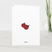 Grappige gematigde zwangerschapsKerstkaart Feestdagen Kaart (Achterkant)