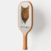 Grappige Gemberkat "Blep" Aangepaste Naam Pickleball Paddle (Links)