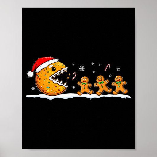 Grappige gemberkoek Kerstmis koekjes bakkende jong Poster (Voorkant)