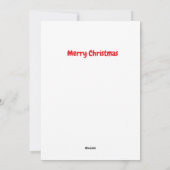 Grappige Gemberkoek man betoogt over Kerstman Feestdagenkaart (Achterkant)