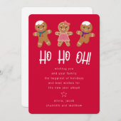 Grappige Gemberkoek Man Feestdagenkaart (Voorkant / Achterkant)