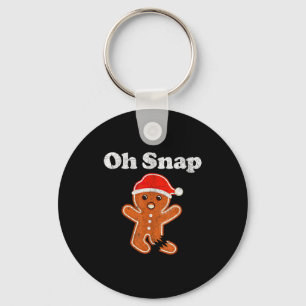 Grappige Gemberkoek Man Oh Snap Kerst Koek Cos Sleutelhanger