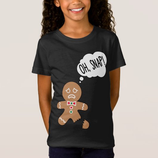 Grappige Gemberkoek Man Oh Snap T-shirt (Voorkant)