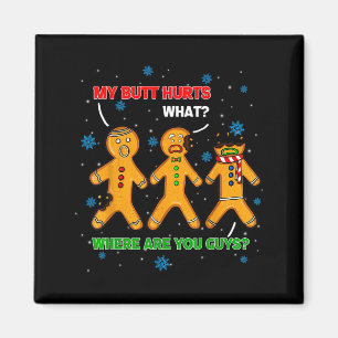 Grappige Gemberkoek Mijn Bil Doet Pijn Kerstmis Hu Magneet