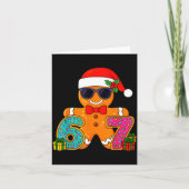 Grappige Gemberkoek Zes Zeven 67 Ijs Drip Kerstmis Kaart (Voorkant)