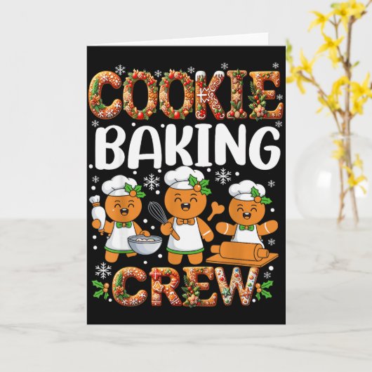 Grappige Gemberkoekliefhebbers Koekjes Bakploeg Ke Kaart (Gele Bloem)