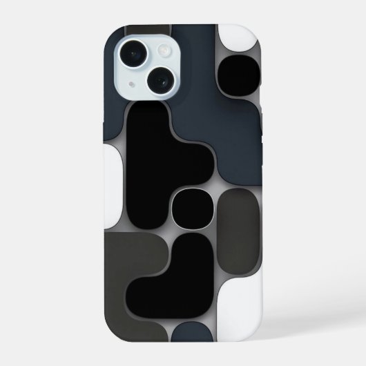 Grappige gemengde vormen iPhone 15 case (Achterkant)