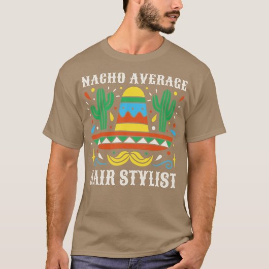 Grappige Gemiddelde Haar Stylist T-shirt (Voorkant)