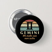 Grappige Gemini Zodiac Regels Ronde Button 5,7 Cm (Voorkant /achterkant)