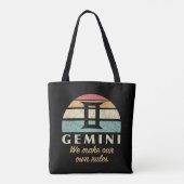 Grappige Gemini Zodiac Regels Tote Bag (Achterkant)
