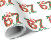 Grappige Gen Alpha 67 kerst meme Cadeaupapier (Rol Hoek)