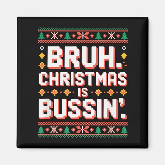 Grappige Gen Alpha Gen Z-slang Grappige kersttrui Magneet (Voorkant)