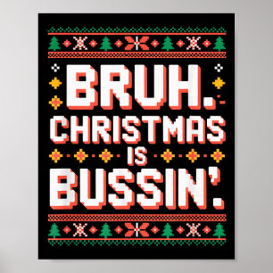 Grappige Gen Alpha Gen Z-slang Grappige kersttrui Poster
