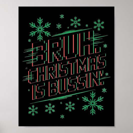 Grappige Gen Alpha Gen Z-slang Grappige kersttrui Poster (Voorkant)