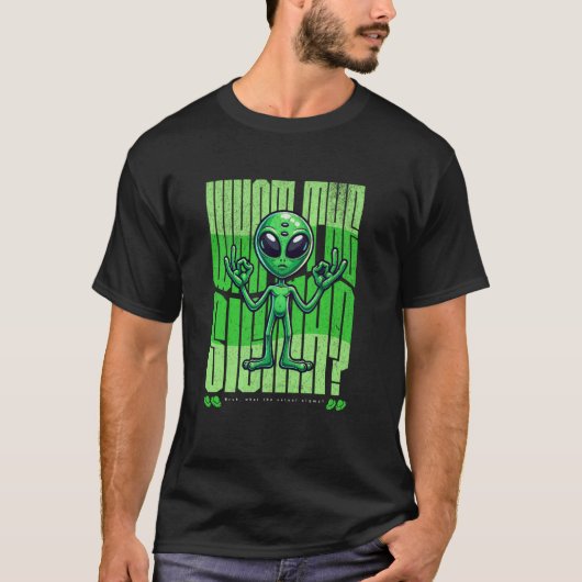 Grappige Gen Alpha-slang Wat de Sigma Alien UFO Fu T-shirt (Voorkant)