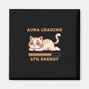 Grappige Gen Z Meme 67 Kat Aura Kat Laadt 67 Proce Magneet